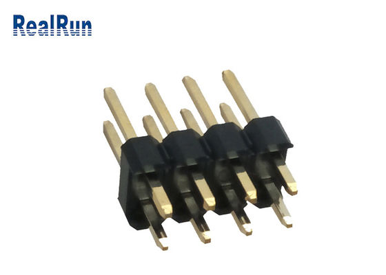 PA6T PBT LCP Dual Row Pin Header Brass 8P 3.0A Board To Board UL94V-0