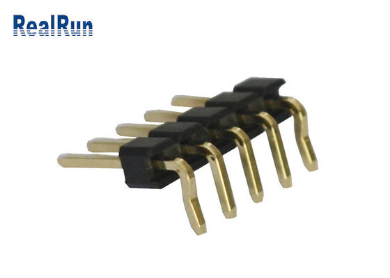 3A 5P PA6T PBT LCP SMT Pin Header 2.54mm Single Row Right Angle UL94V-0