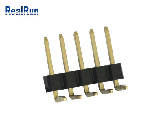 3A 5P PA6T PBT LCP SMT Pin Header 2.54mm Single Row Right Angle UL94V-0