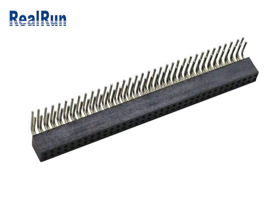 Brass CuZn38Pb Round Pin Female Header 70P Right Angle PA6T PPS