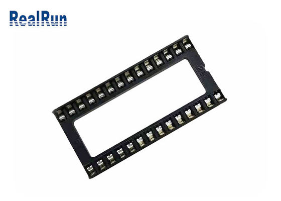 28P PA6T UL94V-0 Square Pin Header 2.54mm Dip 15.24 Row