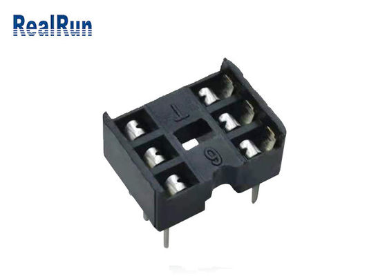 UL94V-0 PA6T Square Pin Female Header 2*3P 180° Straight 2.54mm RoHS