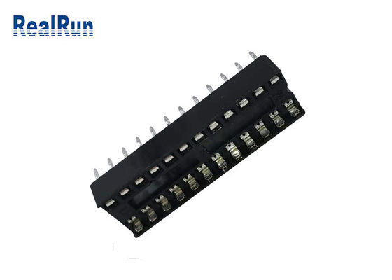 1000VAC 2.54mm IC Socket Connector 24P Header Square Holes PBT UL94V-0