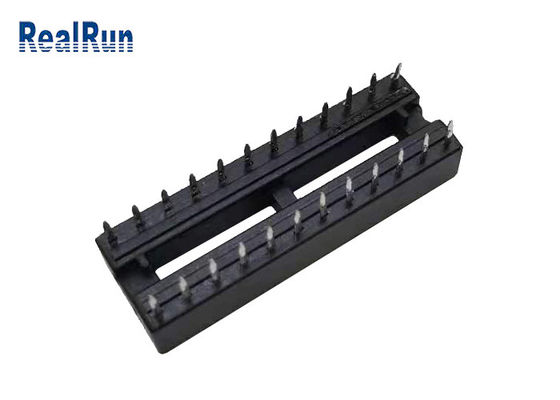 1000VAC 2.54mm IC Socket Connector 24P Header Square Holes PBT UL94V-0