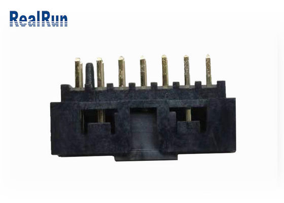 PBT  H6.4 30% GF Double Row Box Header UL94V-0 14P IDC Socket Brass