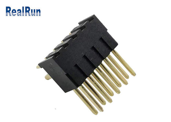 ISO9001 10P PBT Double Row Pin Header PA6T LCP Board To Board Connector