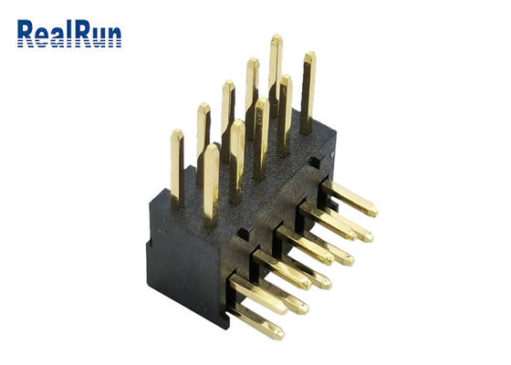 ISO9001 10P PBT Double Row Pin Header PA6T LCP Board To Board Connector