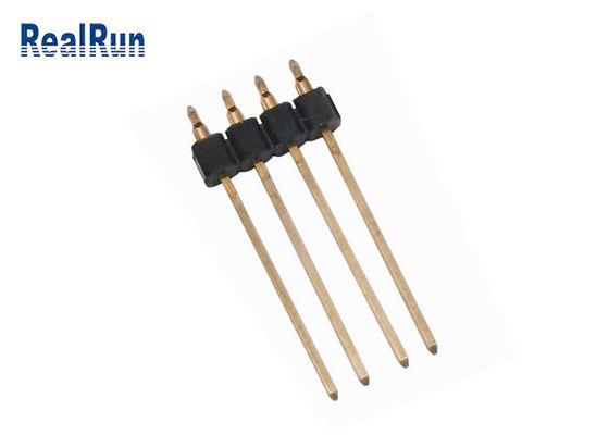 PA6T Brass PBT LCP Press Fit Pcb Pin Header 2.54mm Straight DIP Male Header Connector