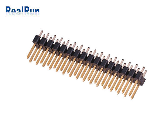 Brass PA6T 180° Straight Pin Header Connector 2.54mm UL94V-0 Double Row