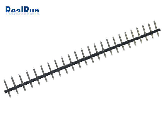 SGS Single Row Pin Header UL94V-0 Tinned PBT LCP Board To Board Connector