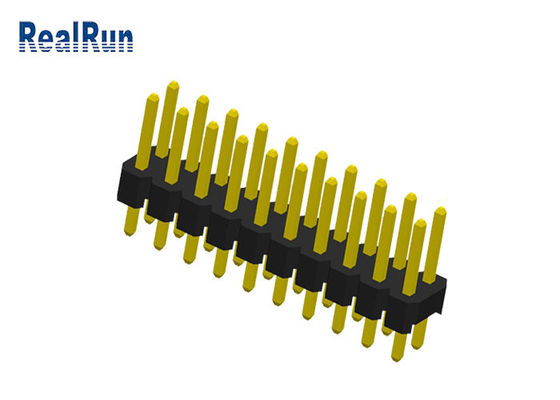 PBT PA6T 20P Double Row Dip Pin Header Male Brass Pcb 3.0A Brass