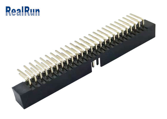 PA6T UL94V-0 IDC Box Header 50P Double Row Shrouded Pin SGS