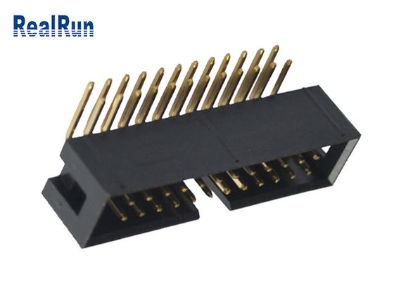 Brass PA6T Box Header Connector UL94V-0 PBT R/A 24 Pin DC3A LCP