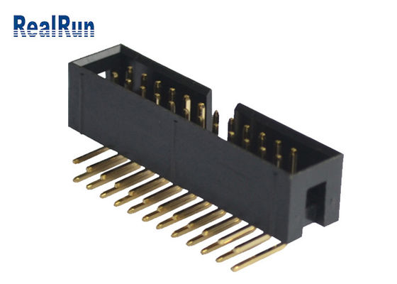 Brass PA6T Box Header Connector UL94V-0 PBT R/A 24 Pin DC3A LCP