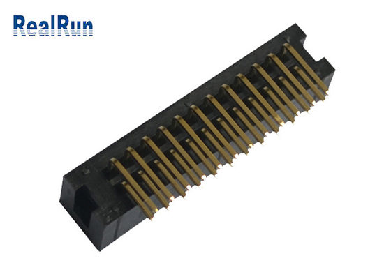 Brass PA6T Box Header Connector UL94V-0 PBT R/A 24 Pin DC3A LCP