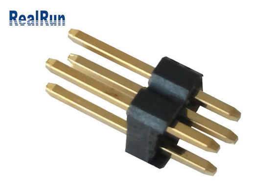 LCM Brass PBT LCP Male Header Connector Dual Row UL94V-0 Gold Flash
