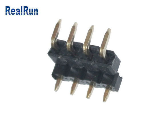 LCP Fiber Male Header Connector PA6T Solder Black Brass Double Plastic
