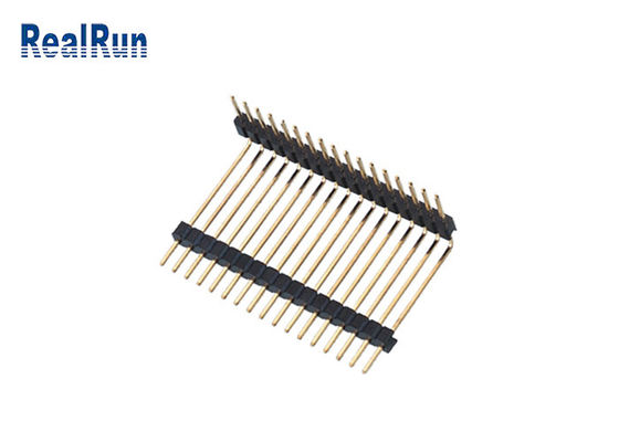 LCP PA6T PCB Plastic Header Connector Right Angle Single Row SGS