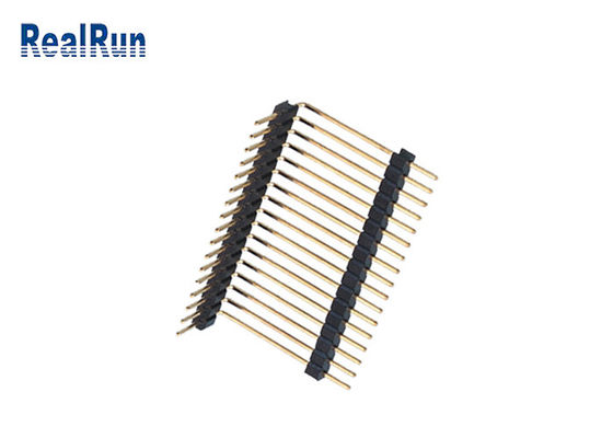 LCP PA6T PCB Plastic Header Connector Right Angle Single Row SGS