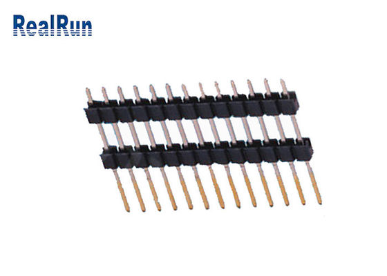 Gold Tin Plating PA6T Straight Header Connector 13P Dual Plastic PBT