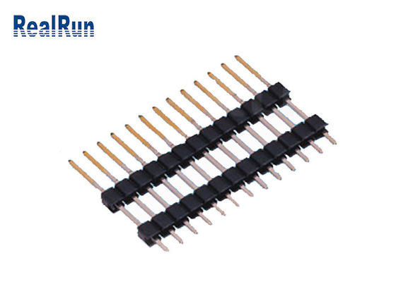 Gold Tin Plating PA6T Straight Header Connector 13P Dual Plastic PBT