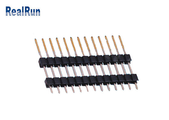 Gold Tin Plating PA6T Straight Header Connector 13P Dual Plastic PBT