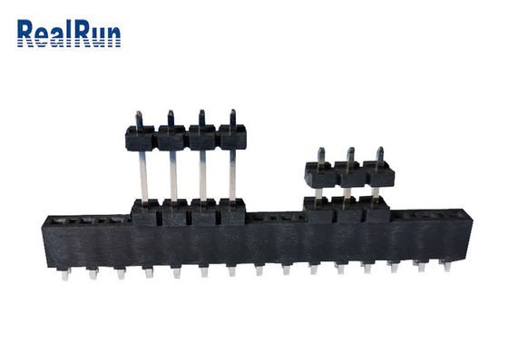 PBT LCP Pcb Header Connector Single Row Au Tin 3.96mm Pitch DC500V