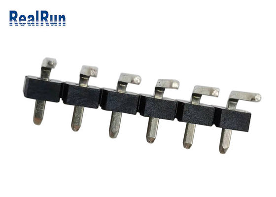 Black 7A LCP Brass Pcb Header Connector 90 Degree Bend PA6T Insulator