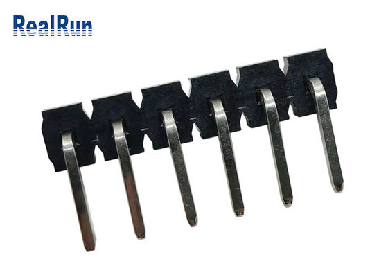 Black 7A LCP Brass Pcb Header Connector 90 Degree Bend PA6T Insulator