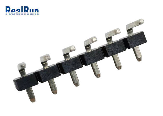 Black 7A LCP Brass Pcb Header Connector 90 Degree Bend PA6T Insulator