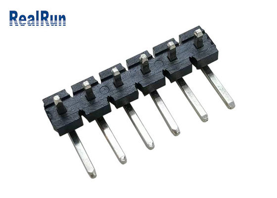 Black 7A LCP Brass Pcb Header Connector 90 Degree Bend PA6T Insulator