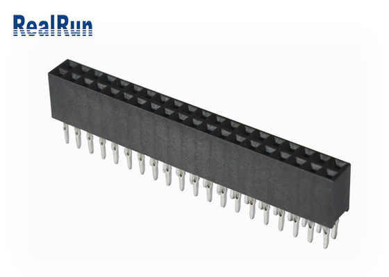 SGS Brass 500VAC Press Fit Female Header Connector 3.0A Dip Double Row 2*20P