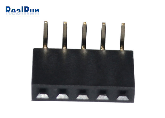 3.0A Brass Female Header Connector 90 Degree 500VAC Through Hole For LCM LED