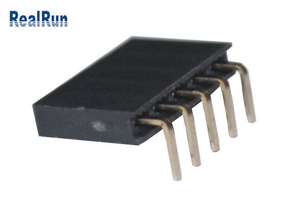 3.0A Brass Female Header Connector 90 Degree 500VAC Through Hole For LCM LED
