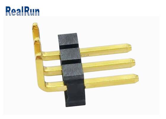 Brass LCP Pin Header Connector SGS LCP Au 3μ&quot; Pin Header 1*3P H3.2