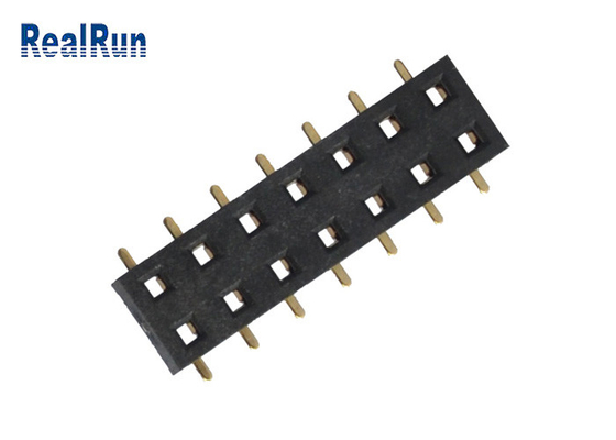 Brass PA6T  Female Header Connector  2×7 SMT H3.5 500VAC With Post Cap