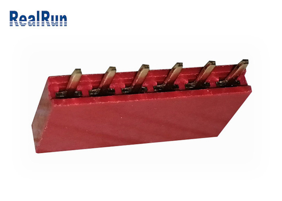 PA6T PBT Female Header Connector DC500V 1×6P Dip LCP Brass