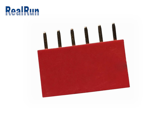 PA6T PBT Female Header Connector DC500V 1×6P Dip LCP Brass