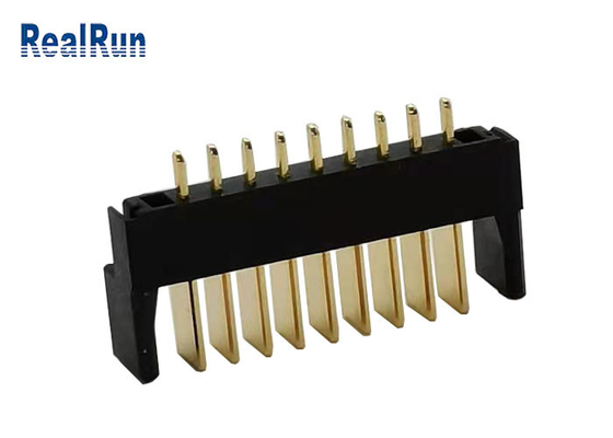9P Male Battery Cell Holder Nylon Phosphor Bronze Gold Plated 500VAC