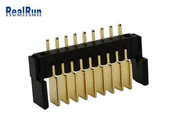 9P Male Battery Cell Holder Nylon Phosphor Bronze Gold Plated 500VAC