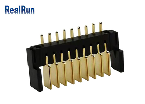 9P Male Battery Cell Holder Nylon Phosphor Bronze Gold Plated 500VAC