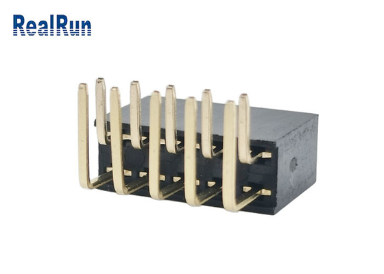 2×5P Female Header Connector Y Terminal 90 Degree Bend Dip Insert PA6T