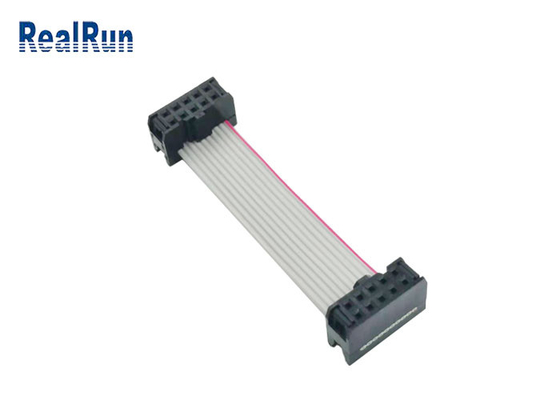 2×5 Header IDC Flat Cable ISO9001 2.54mm Pitch PA6T For PCB Board