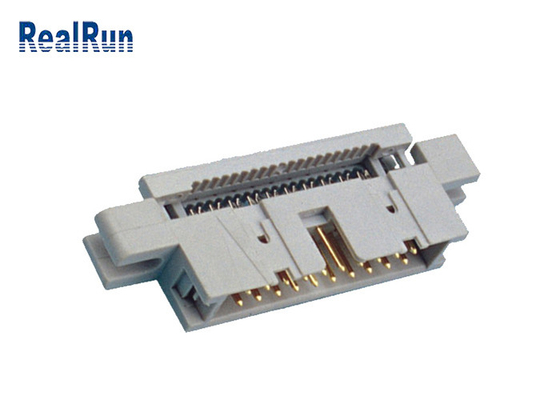 2×8P Ejector Header Connector LCP PBT 2.54 Idc With Shrouded Crimp Wire