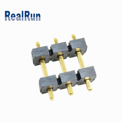 PBT LCP Double Layer Pin Header Gold Plated 3 Pin SQ1.14 Connector L16.8