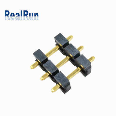 PBT LCP Double Layer Pin Header Gold Plated 3 Pin SQ1.14 Connector L16.8