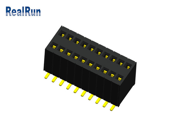 PA6T LCP Female Header Connector 20P PBT Au 1μ&quot; H5.7 Fireproof