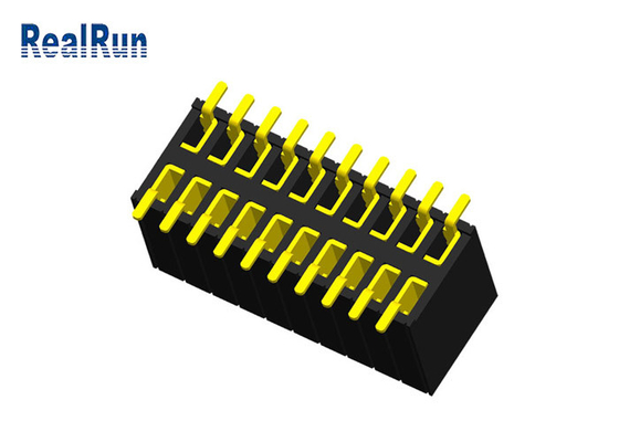 PA6T LCP Female Header Connector 20P PBT Au 1μ&quot; H5.7 Fireproof