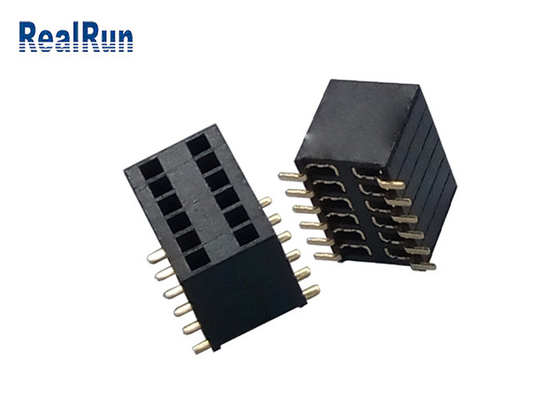 PA6T Female Header Connector 1.27mm Pitch SMD Type Phosphor Copper Contact