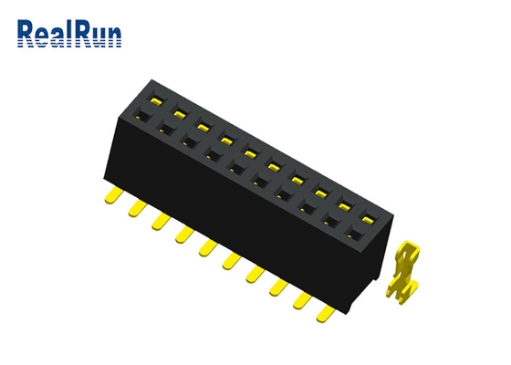 1.27 Mm Pitch Female Header Socket Double Row SMT 20 Pin Female Header